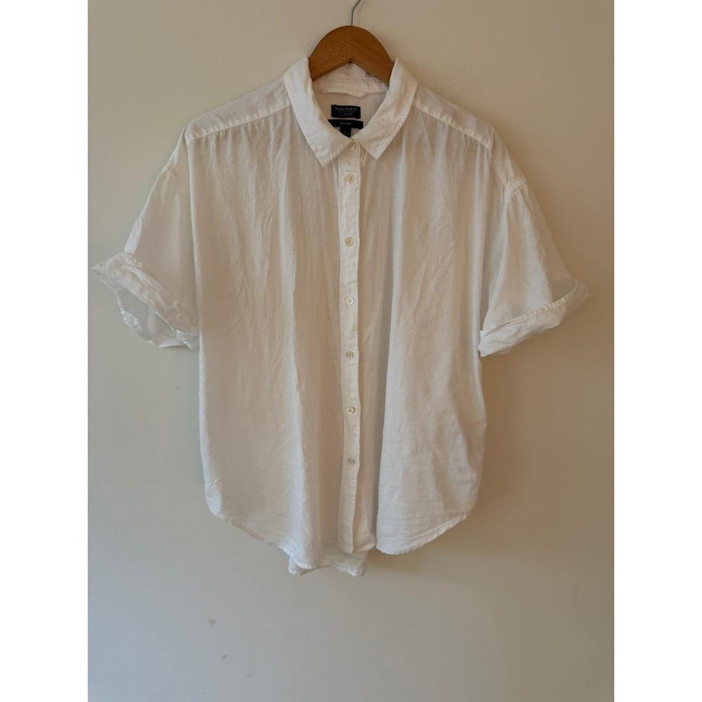 J.Crew Barid McNutt Irish Linen Capitaine Shirt White Size Large